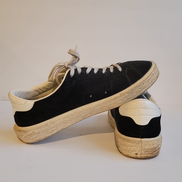 Golden Goose Vulcanized Leather Black Suede Lowtop Sneakers Star GGDB Size 40 - Picture 6 of 16